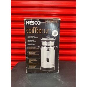 Nesco CU-30 Coffee Urn 30 Cup Stainless Steel Double Wall Insulated 950W New Box